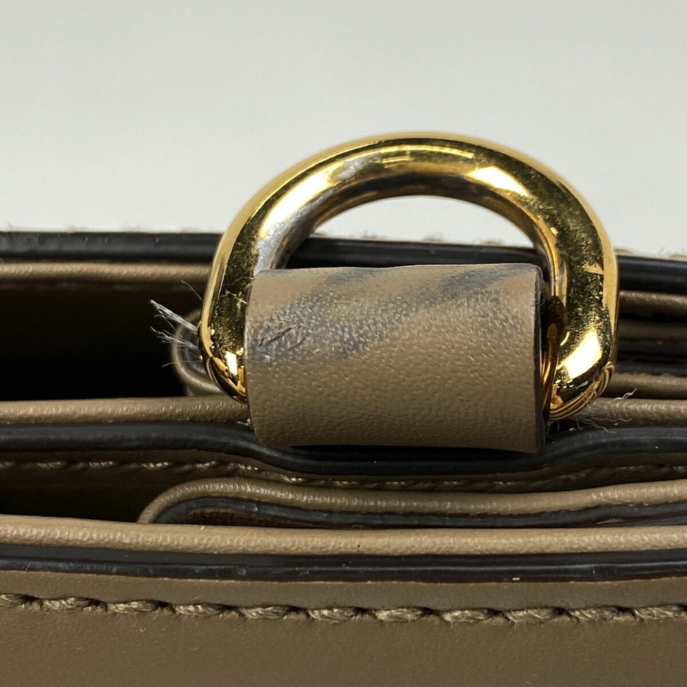 Gucci Leather Shoulder Sherry Web Bag Bamboo Brown Nim View 6